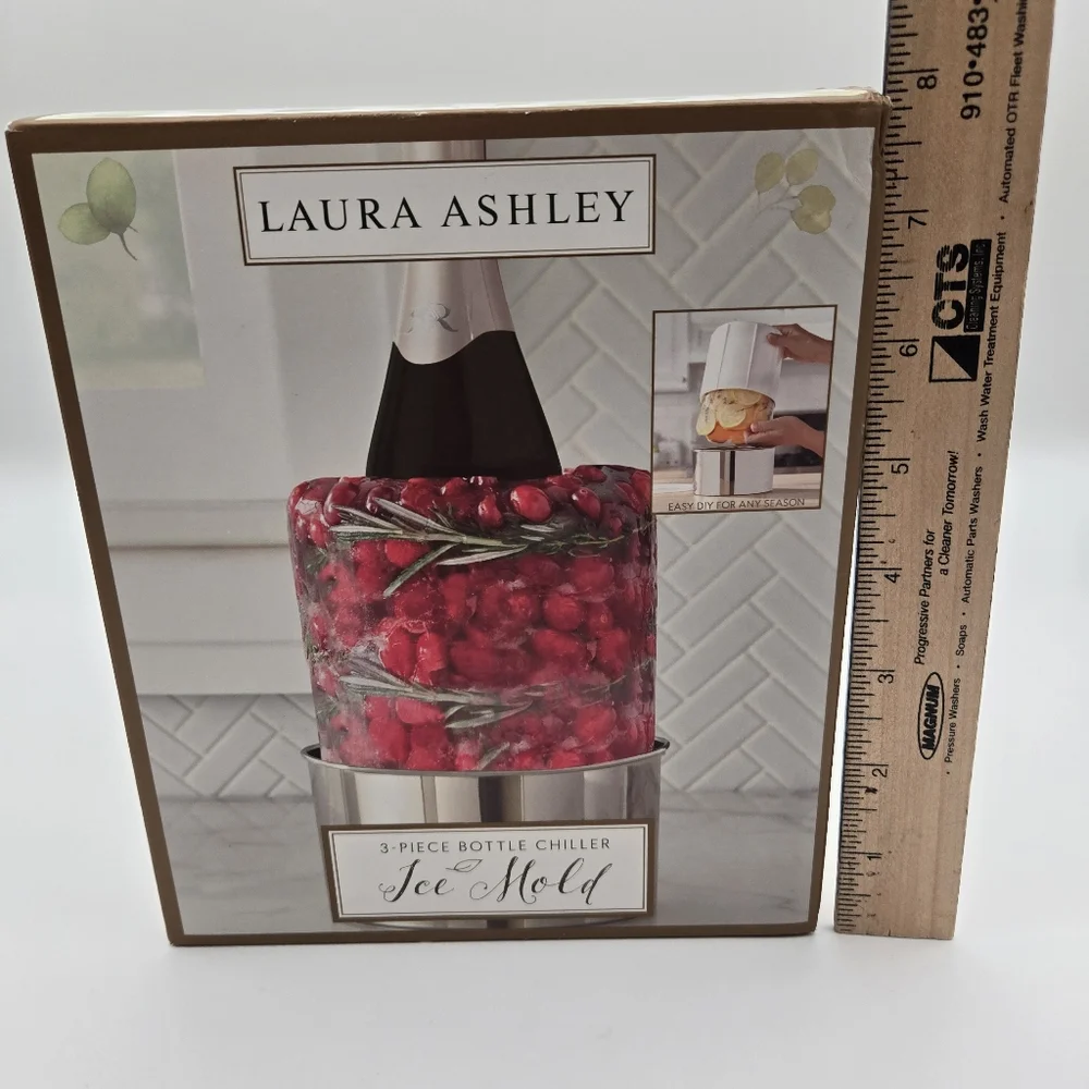 Laura Ashley 3 Piece Bottle Chiller Ice Mold